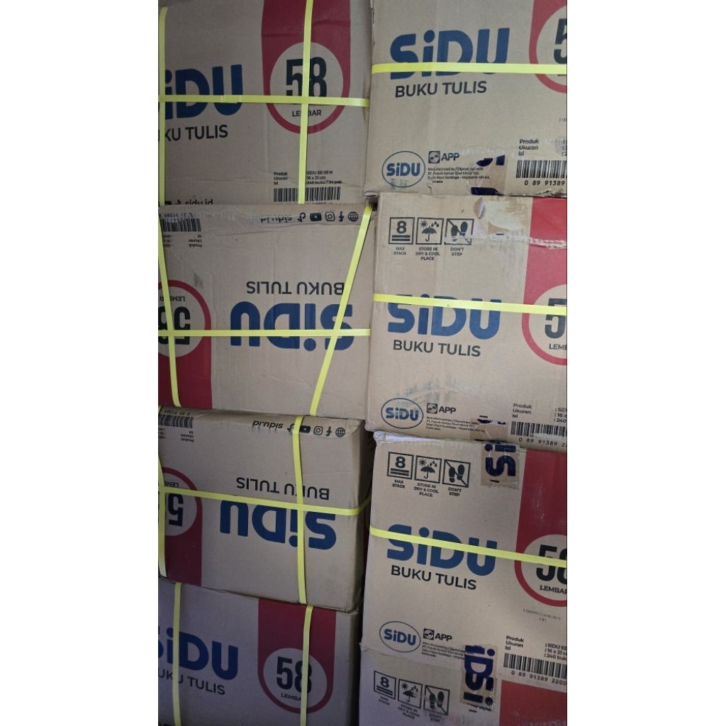 Buku Tulis 58 lembar SIDU (1 Karton 24 pack) / Buku Tulis 58 Lembar Sidu (24 pack)