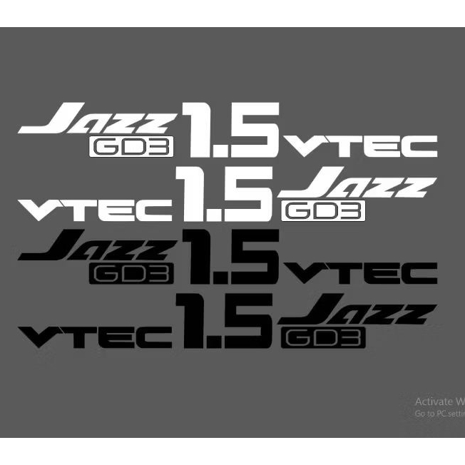 stiker pintu belakang bawah Honda jazz gd3 v tec