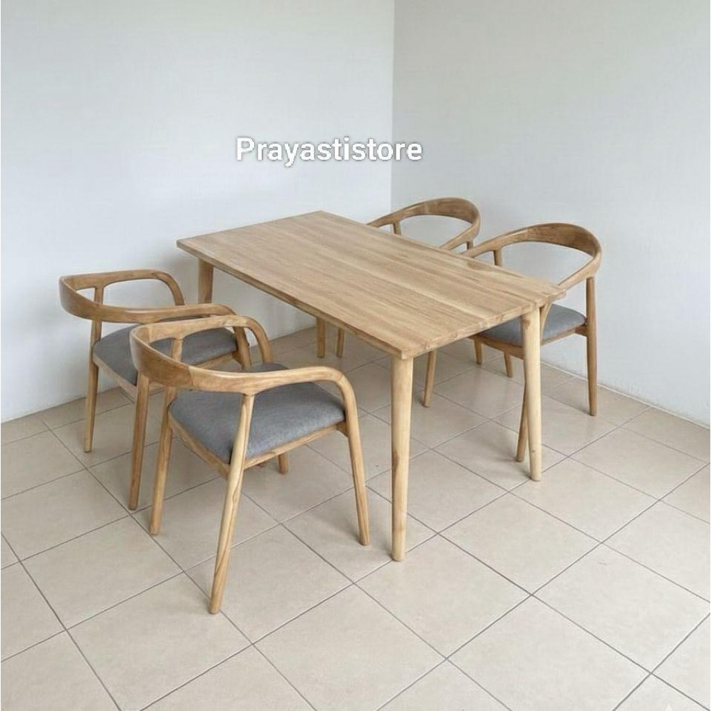 Set Kursi Makan Kayu Jati Meja Makan 4 Kursi Jati Meja Makan Cafe 4 Kursi jati