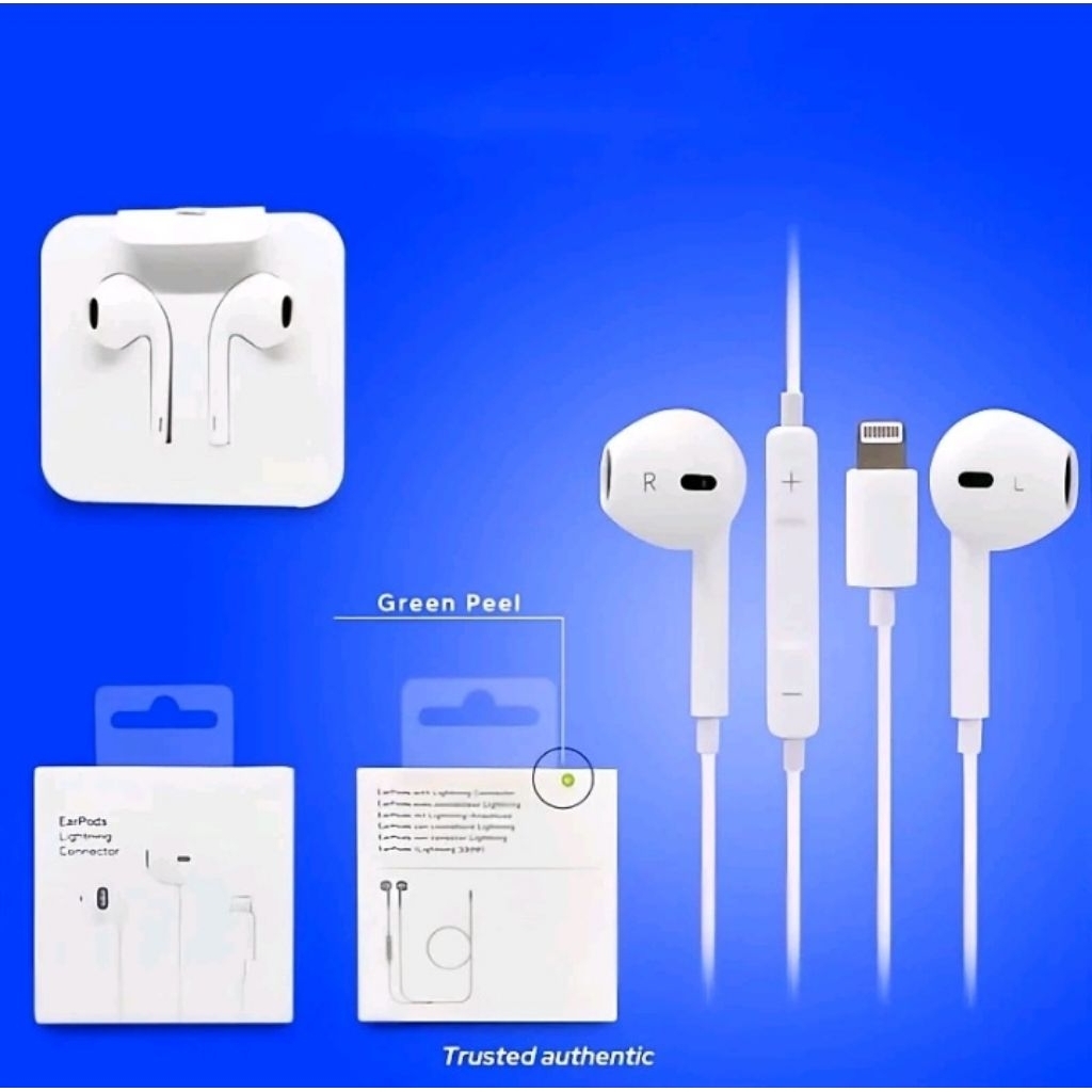 Headset Kabel For iphone 7 9 10 11 12 13 15 1617 Konektor Type C / Lightning Dengan Kontrol Volume H