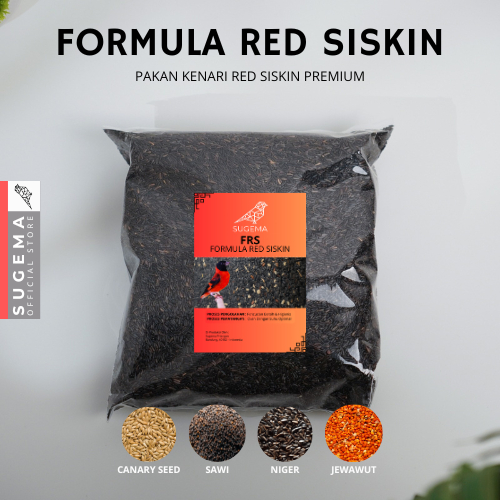 SUGEMA Formula RED Siskin Pakan Kenari Premium Extra Rempah & Multivitamin