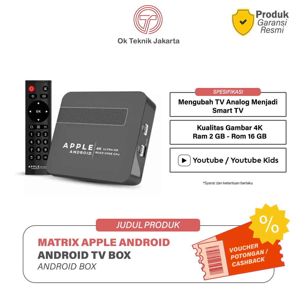 MATRIX Apple Android TV Box / Android TV / APPLE ANDROID 2025 / TV BOX ANDROID