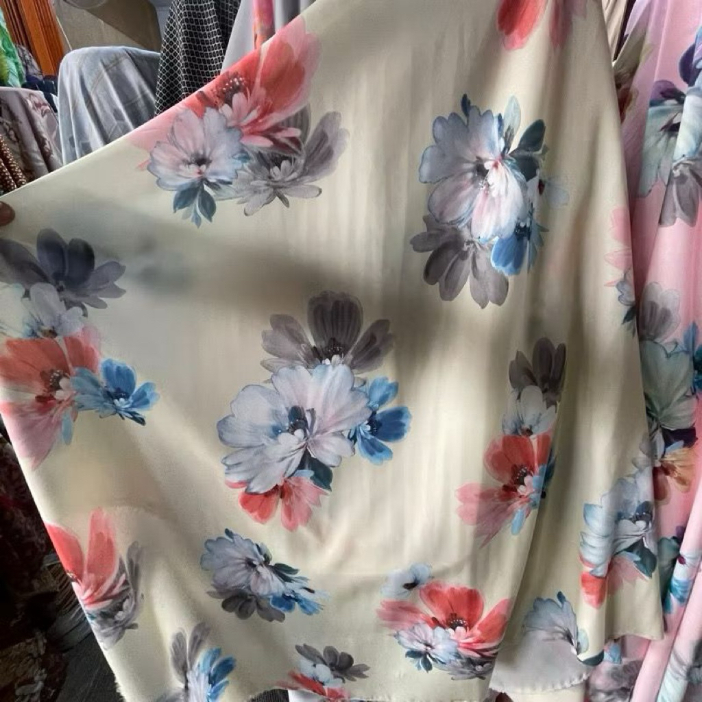 kain wolfis motif bunga kembang Grade A ( harga tertera 0,5m)