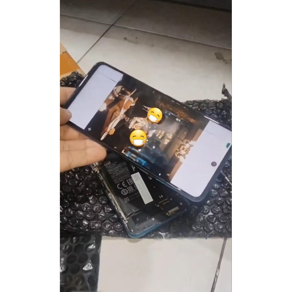 lcd redmi note 9 pro original copotan minus