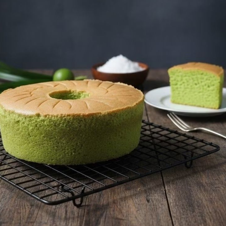 Bolu Pandan Jadul / Bolu Jadul Rasa Pandan / Bolu Pandan Topping diameter 15 cm