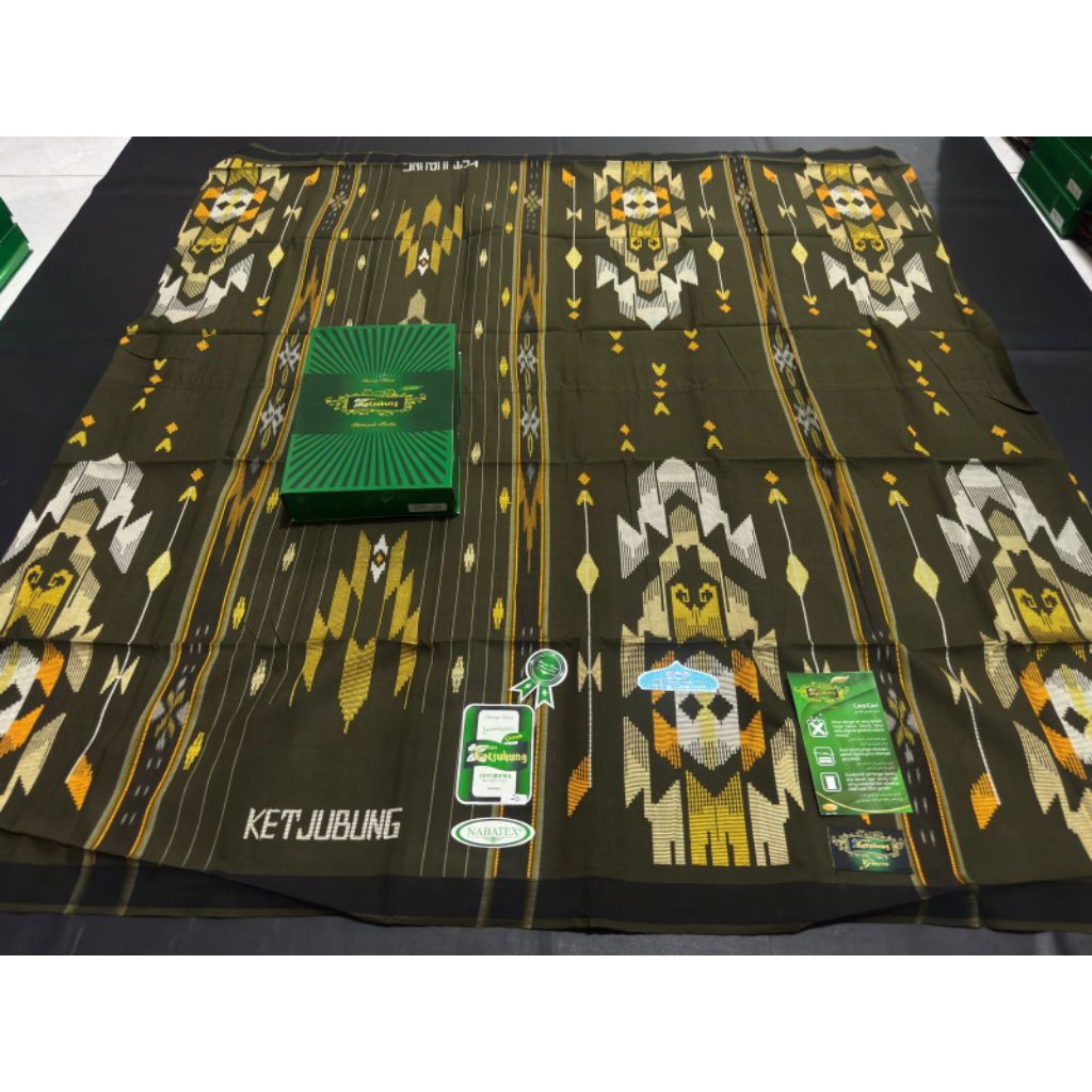 SARUNG KETJUBUNG SCP GREEN JAHIT TENGAH