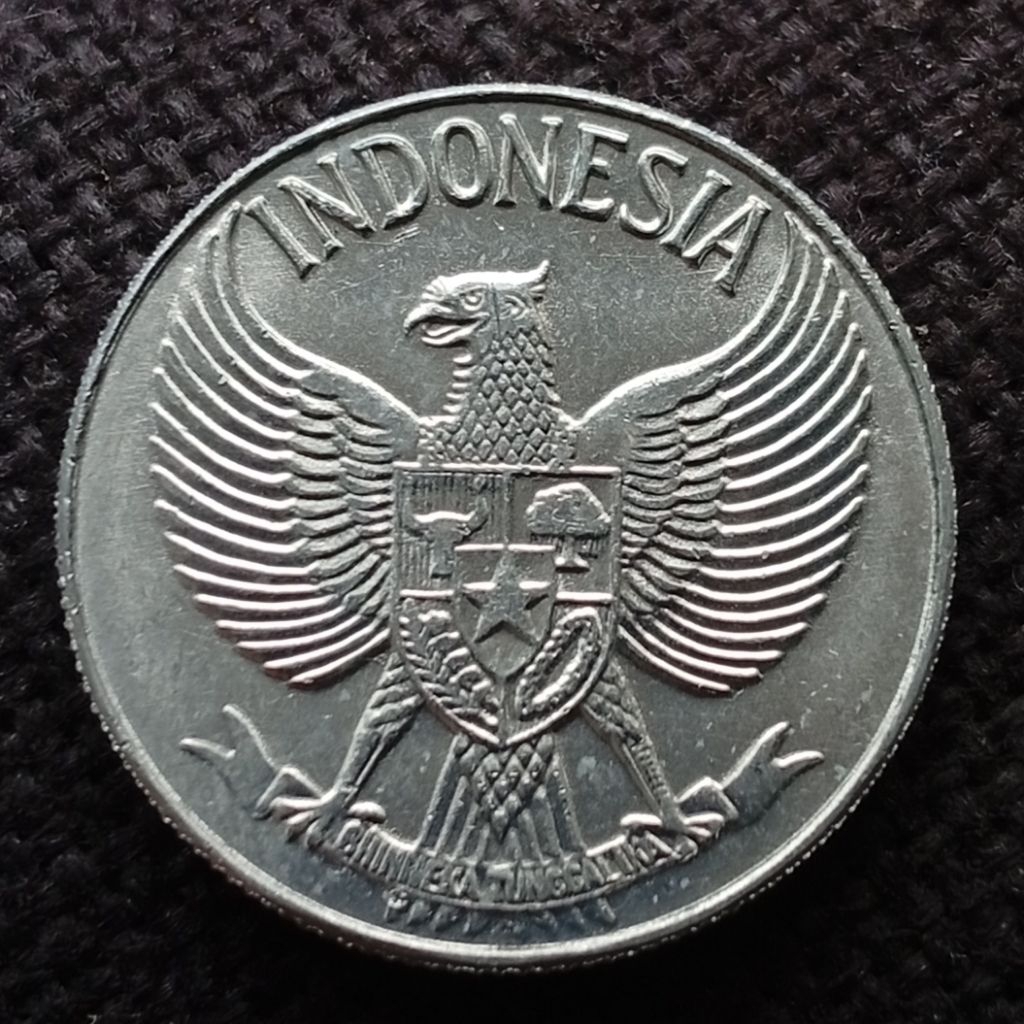 Koin Kuno Indonesia 50 Sen tahun 1958 Kinclong Original Lustre Gress