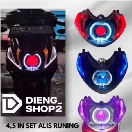 BILED ALA LAMPU DEPAN YAMAHA MIO M3 MIO Z MIO 125 CUSTOM SUPER TERANG LAMPU CUSTOM LAMPU LED ALIS RU