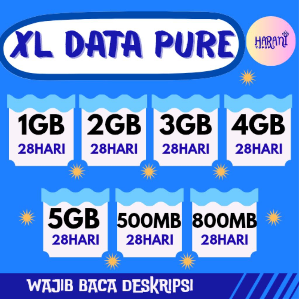 Paket Data XL DATA PURE | Internet XL DATA PURE | Kuota LANGSUNG MASUK