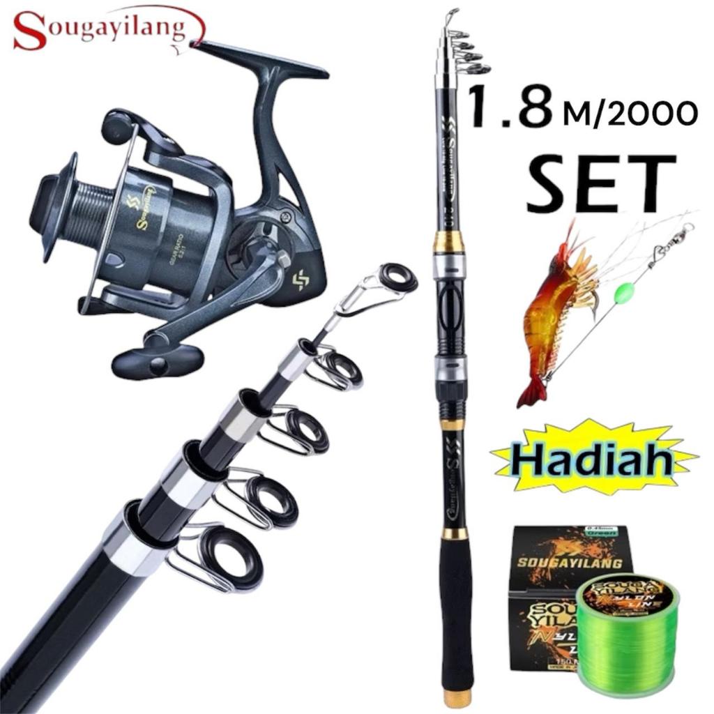 SOUGAYILANG JORAN PANCINGAN SET TELESCOPIC FISHING ROD 1.8M / 2000