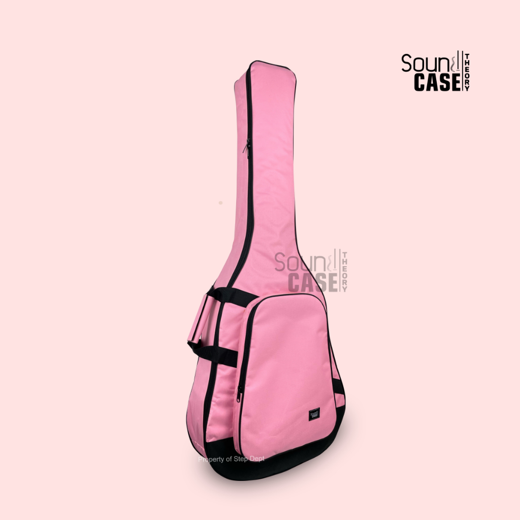 SOUNDCASE THEORY - Softcase (Tas) Gitar Akustik Jumbo Pink