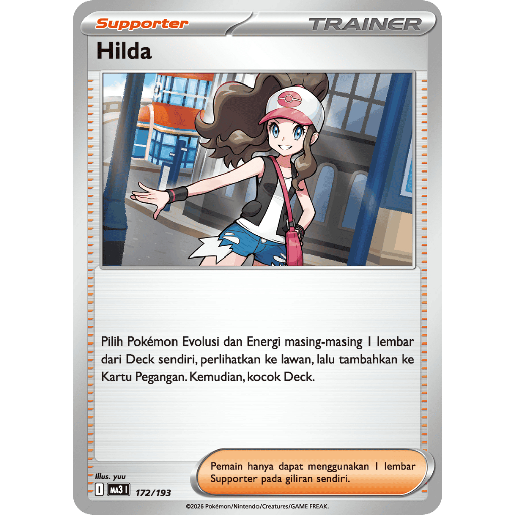 HILDA STAPLE SUPPORTER POKEMON ORIGINAL INDONESIA