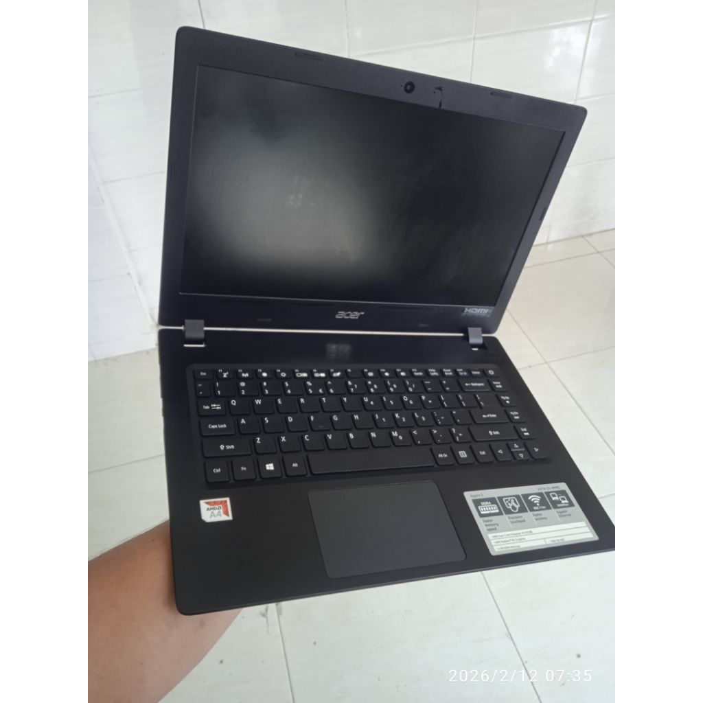 Laptop Acer Aspire 3 seri A314 AMD bahan kanibalan