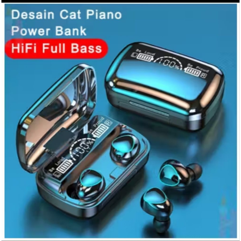 Headset Bluetooth Earphone M10 TWS Bass