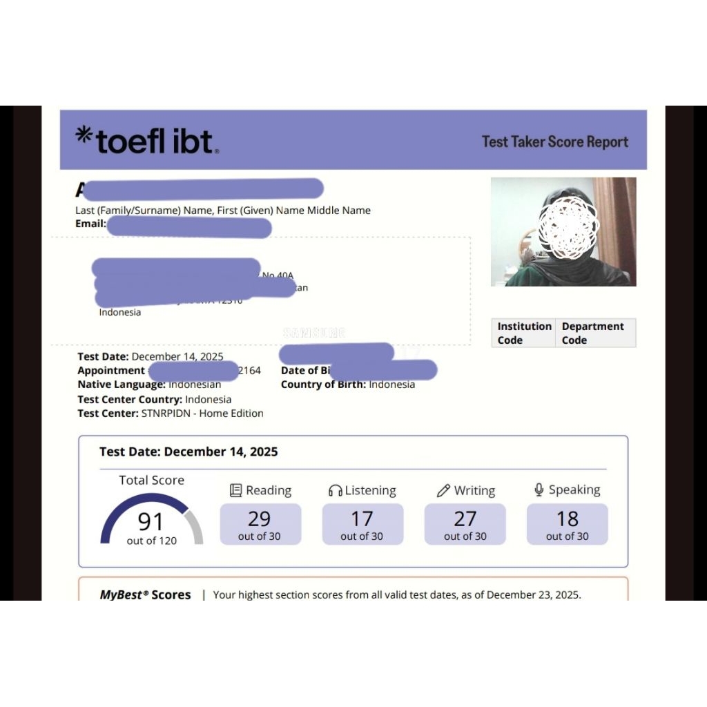 Joki Toefl iBT, home edition
