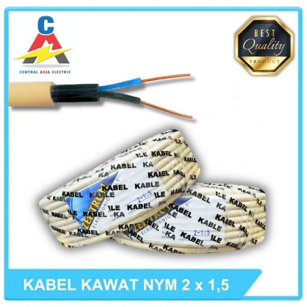 kabel listrik nym 2x1, 5 (50 meter)
