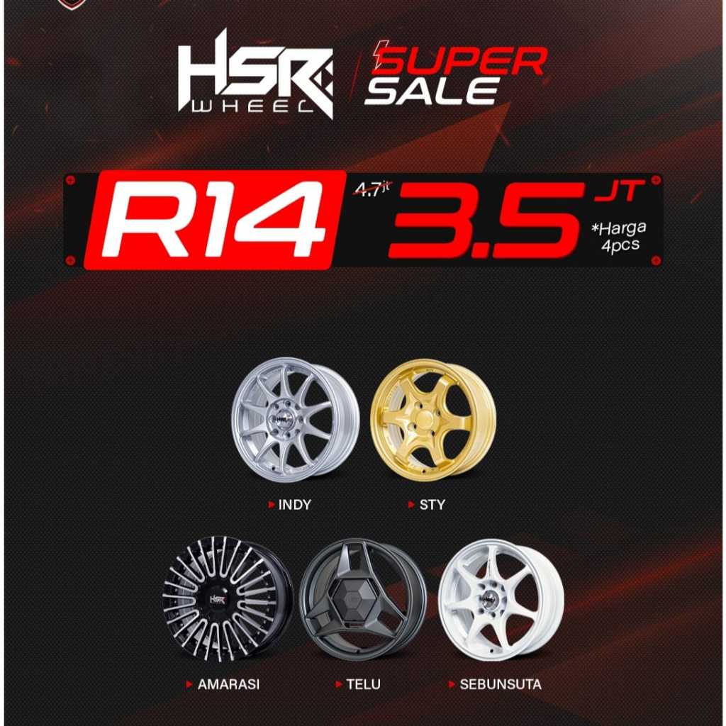 PROMO MURAH VELG HSR R14