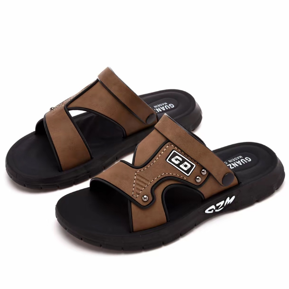Sandal Pria Terbaru 36-45 Sendal Cowok Crocs Selop Gunung Kasual Slop AWET BERGARANSI G-04