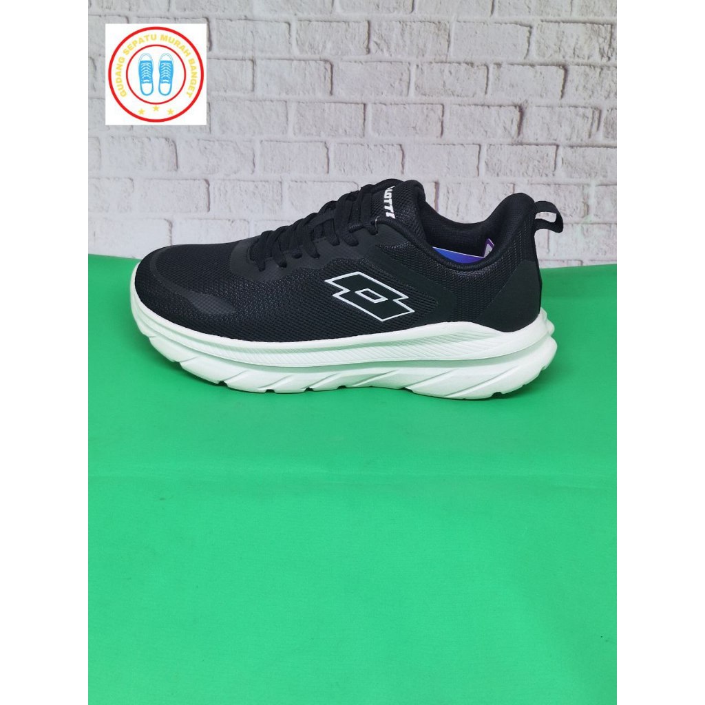 Sepatu Lari Pria Lotto Cod Hitam 100% Original