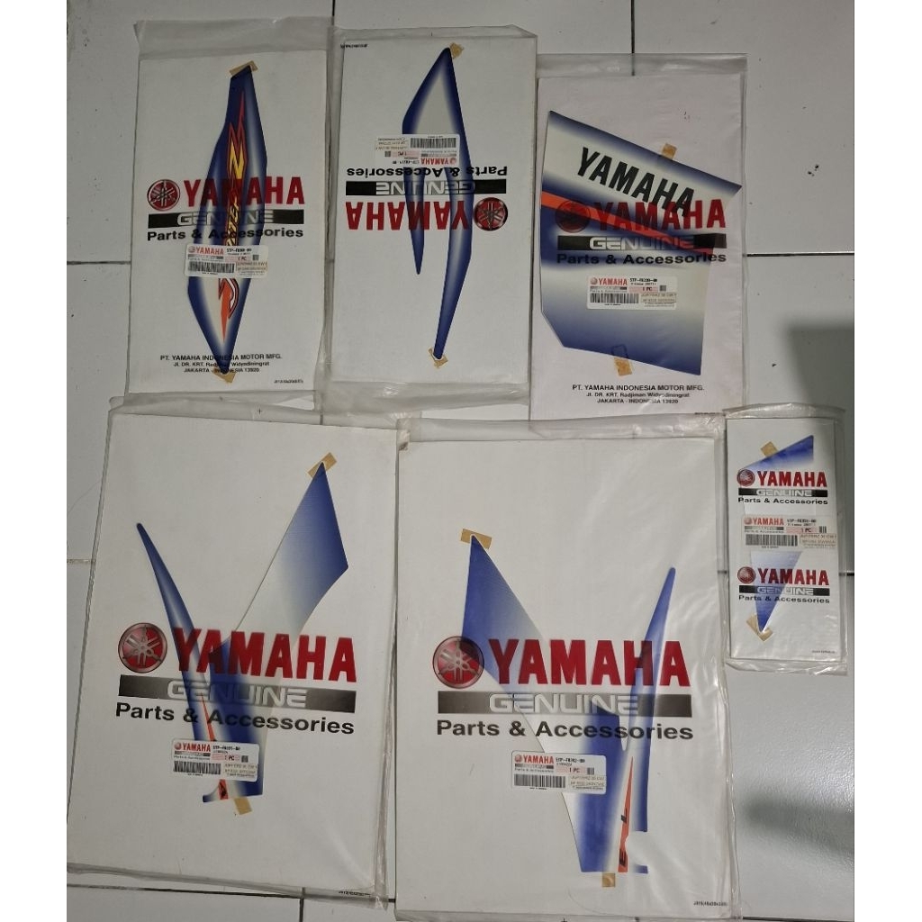 Striping sayap Jupiter Z CW 2005 biru putih original