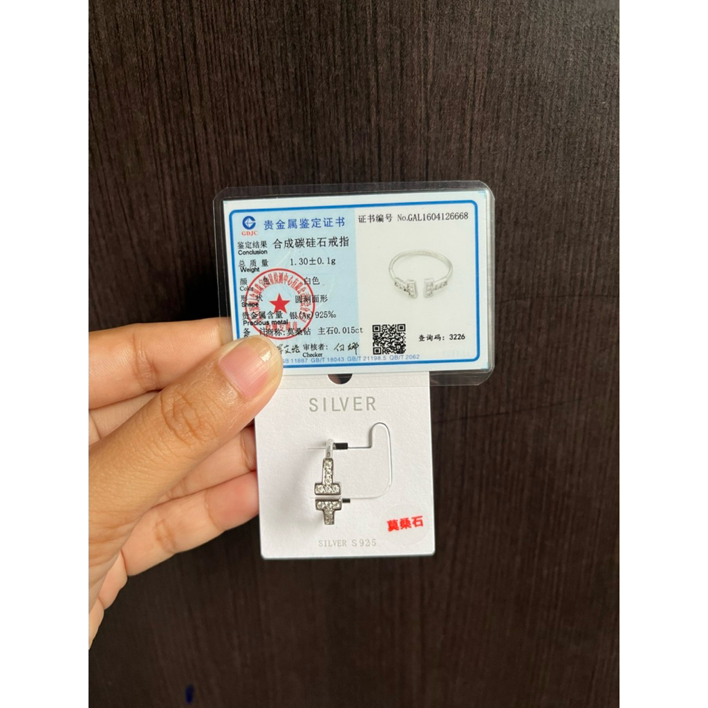 Cincin Perak 925 / Cincin Mosang / Moissanite / Mosang / S925 / Cincin S925 / Silver 925 / Cincin Ti