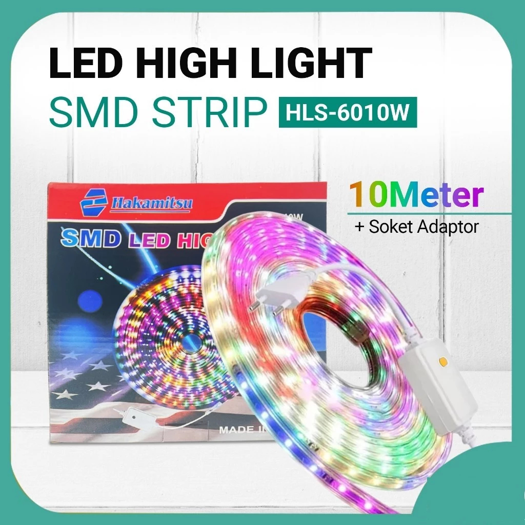 Lampu LED STRIP 10Meter + socket / OUTDOOR RGB