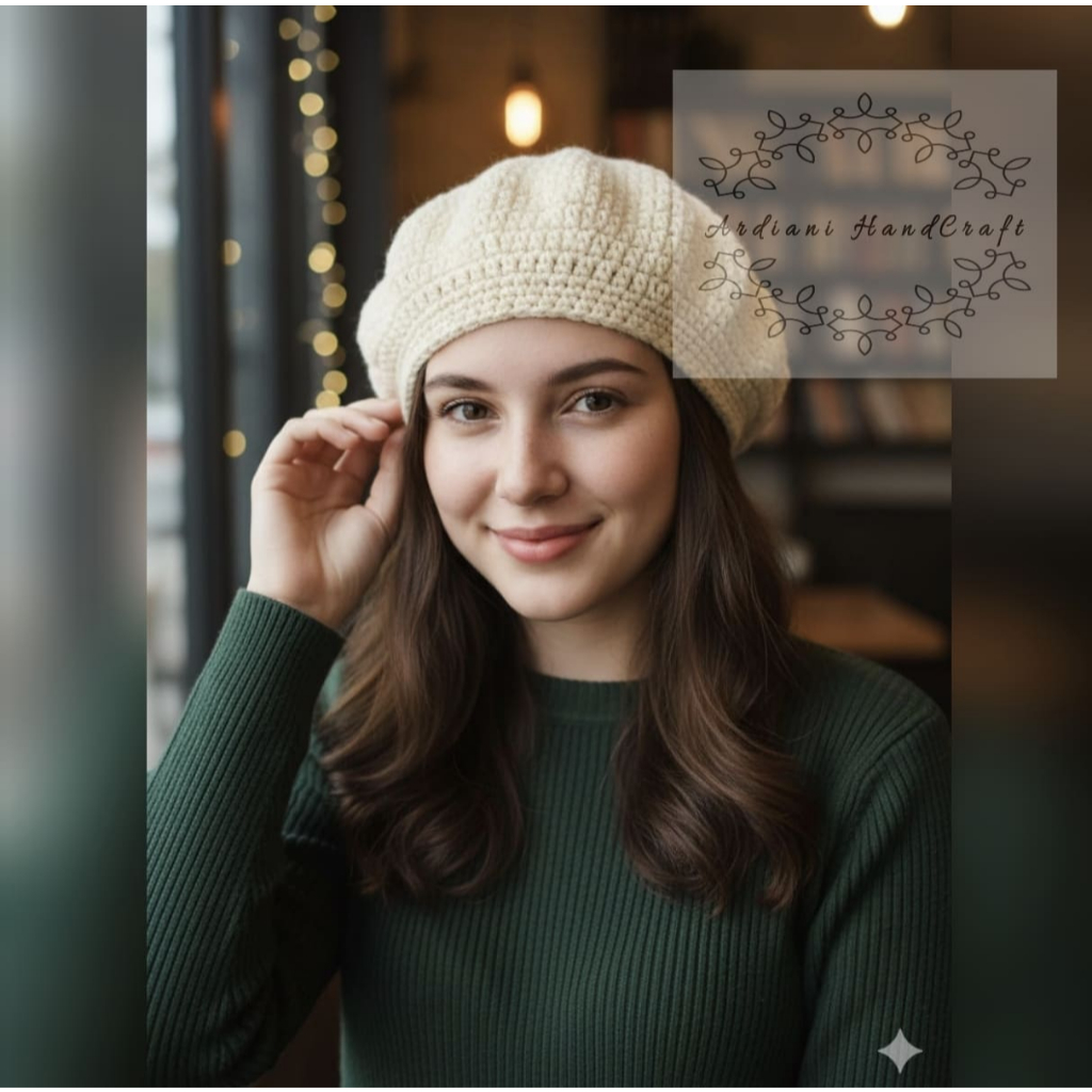 Topi Rajut Handmade/Topi Barret Rajut Handmade/Topi Cuffed Beanie handmade