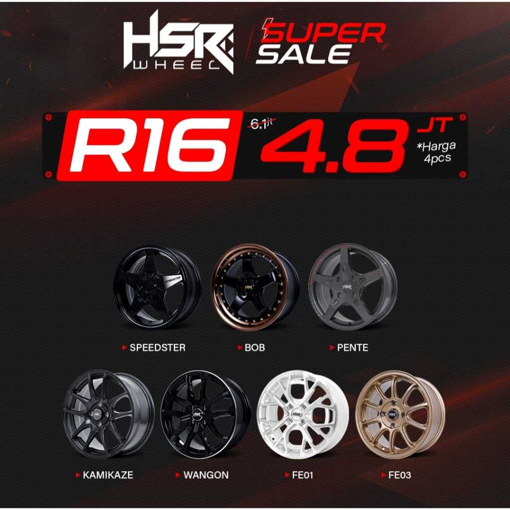 PROMO MURAH VELG HSR R16