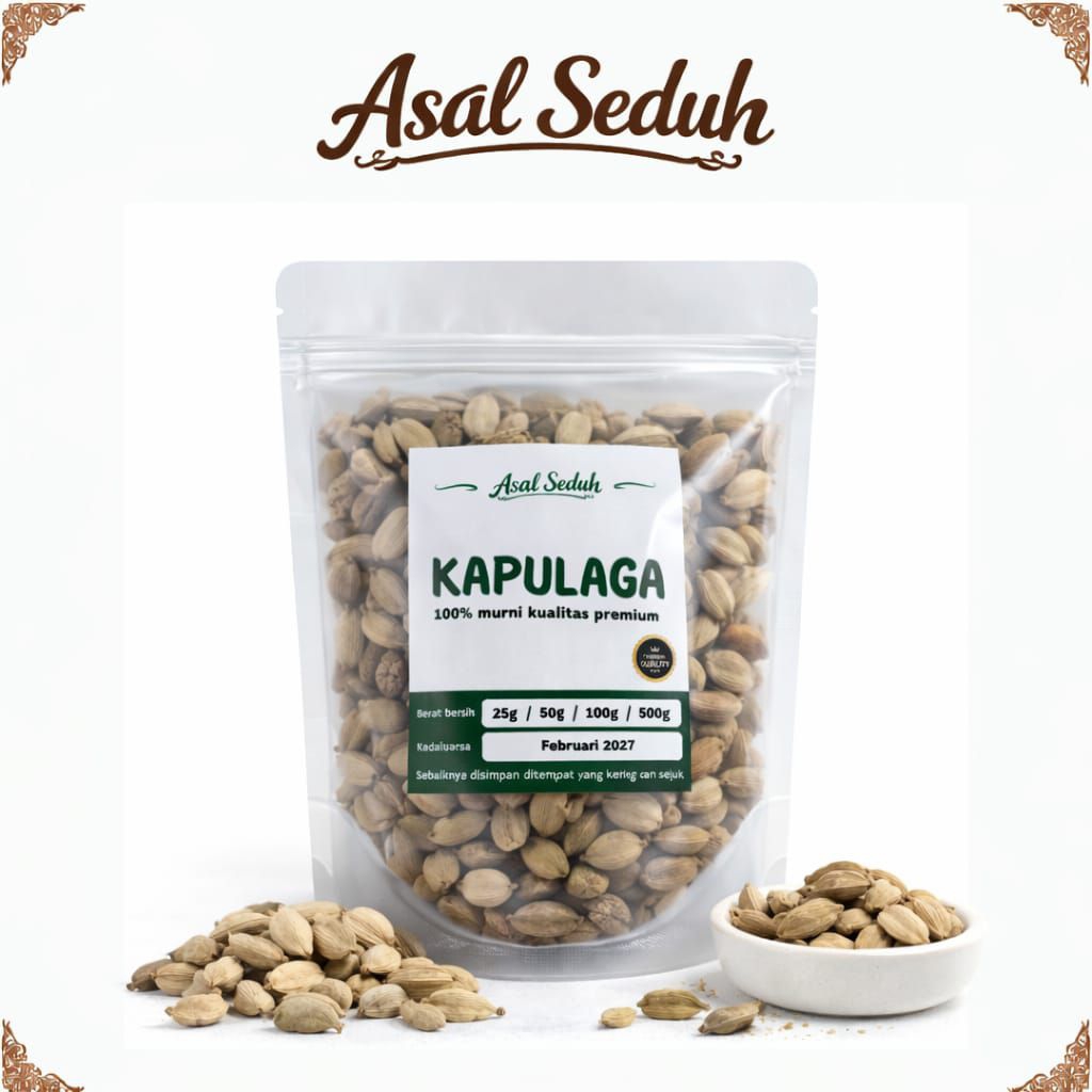 BIJI KAPULAGA KERING PREMIUM (Rempah-Rempah)