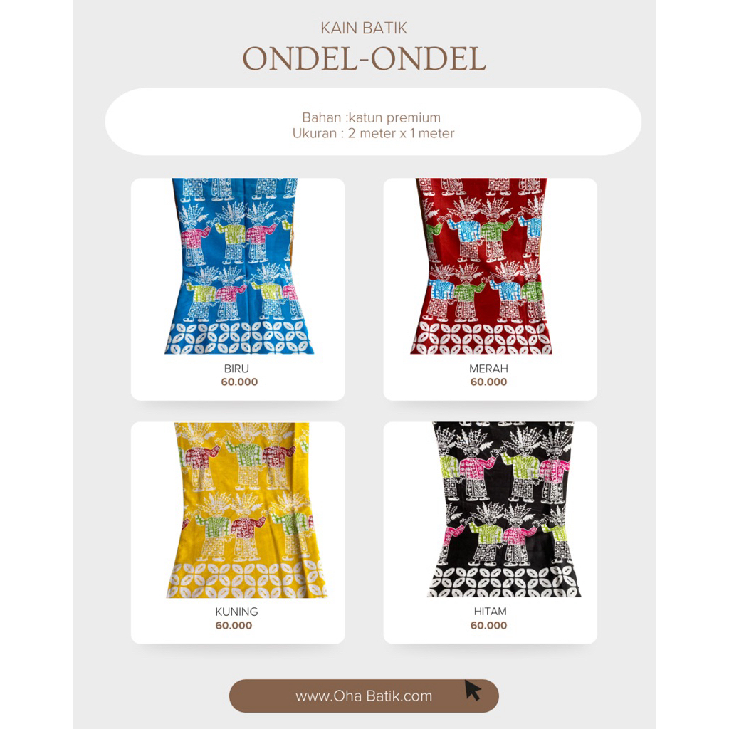 Kain Batik Motif Ondel Ondel