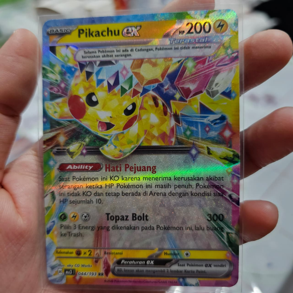 Kartu Pokemon ID Pikachu Terastal EX - Kilat Rasi Sv8s 055/182 RR