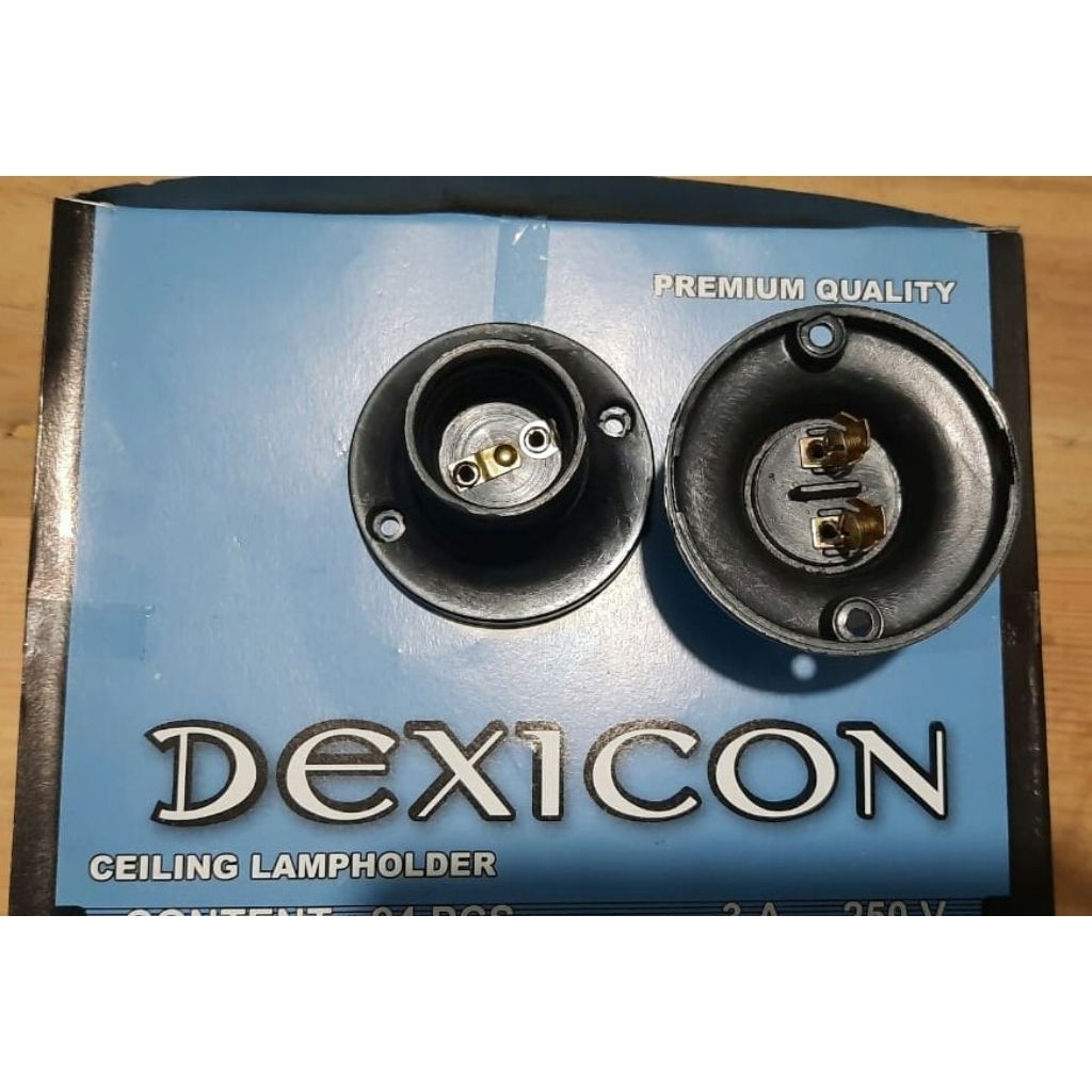 fitting lampu plafon hitam dexicon