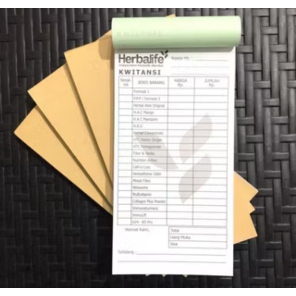 Buku Kwitansi Herbalfe Nota Kwitansi penjualan