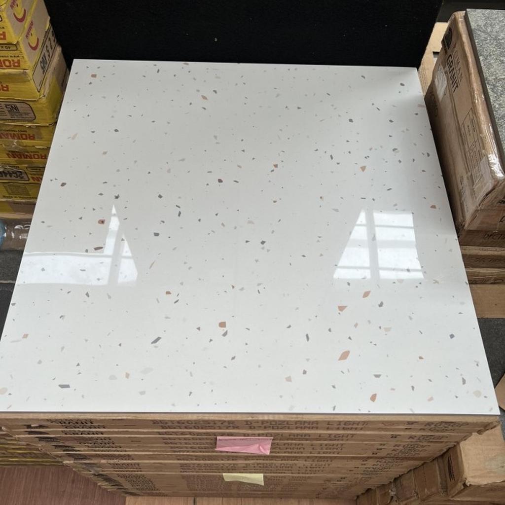Granit Roman Motif Teraso | Keramik Meja Dapur / Table Top Terrazzo 60x60 KW1