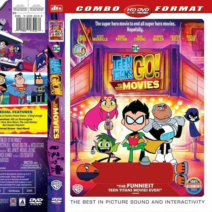 Kaset Film Animasi Teen Titans Go The Movie Terbaru Hiburan Anak Bermain Dirumah / Kaset The Titans