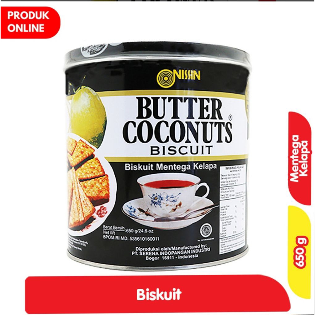 Nissin Biskuit Mentega Kelapa Kaleng 650 g