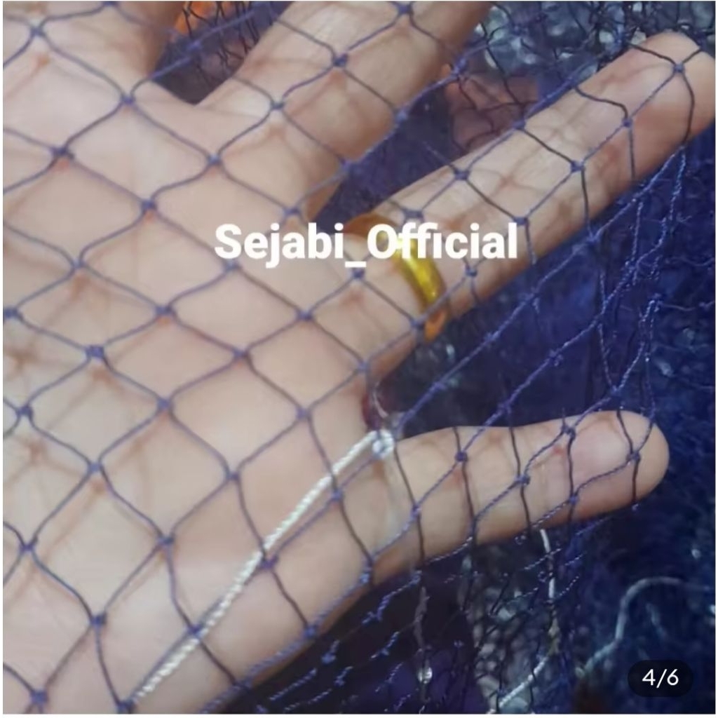 (Sejabi) Termurah Jala Lempar Ikan Rajutan Tangan Ukuran 3/4 Inch Tinggi 1.8 Meter Bahan Benang PE/N