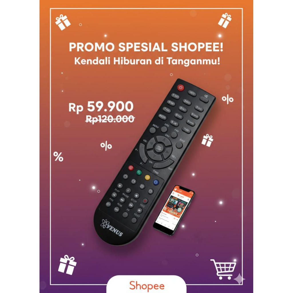 REMOTE STB RECEIVER PARABOLA VENUS