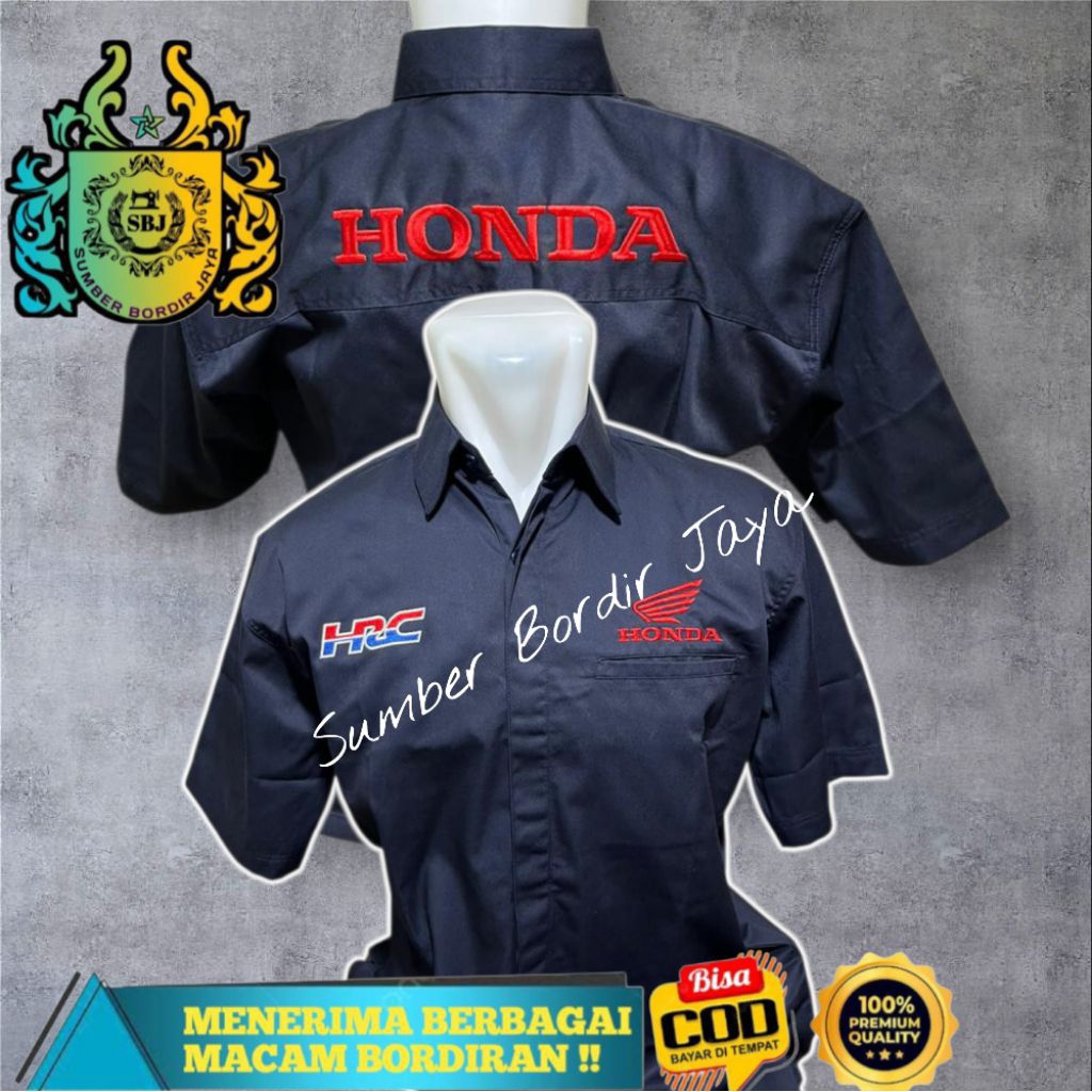KEMEJA HONDA KEMEJA HONDA HRC FULL BORDIR KOMPUTER