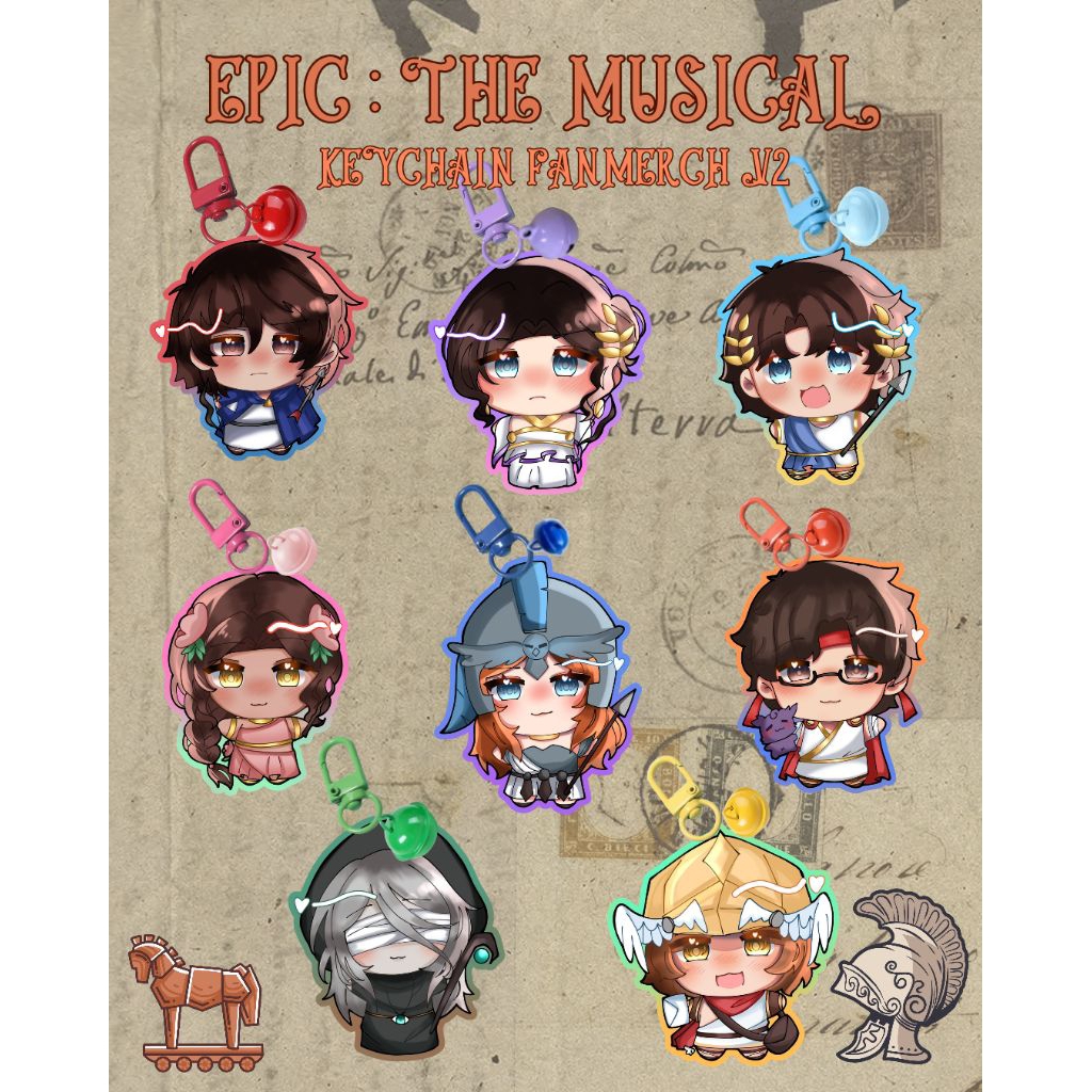 EPIC : The musical fanmerch v2| 2 side translucent keychain | BACA DESKRIPSI