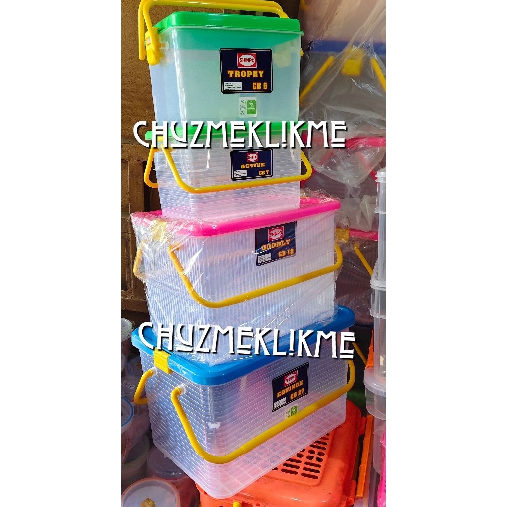 Container Box Shinpo CB 6,CB 7,CB 18,CB 27/Kotak box plastik shinpo ada handle Trophy CB 6,Active CB