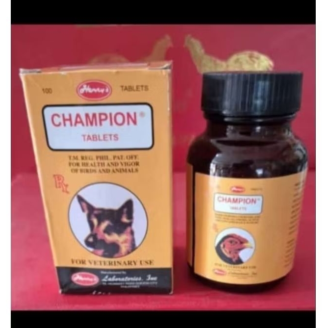 Champion Obat Ayam/Anjing Untuk stamina agresif 10tablets