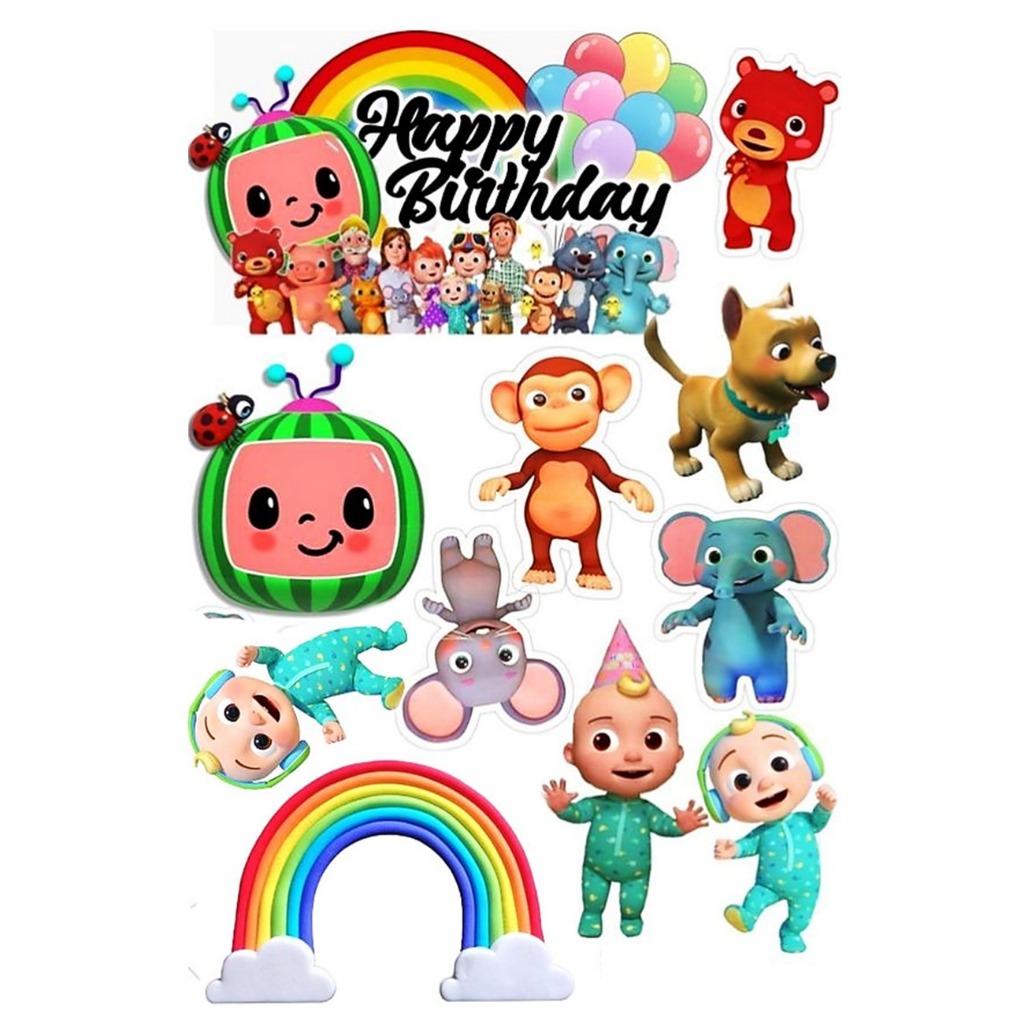 TOPPER Cake COCOMELON Custom/Hiasan Kue ULTAH Anak
