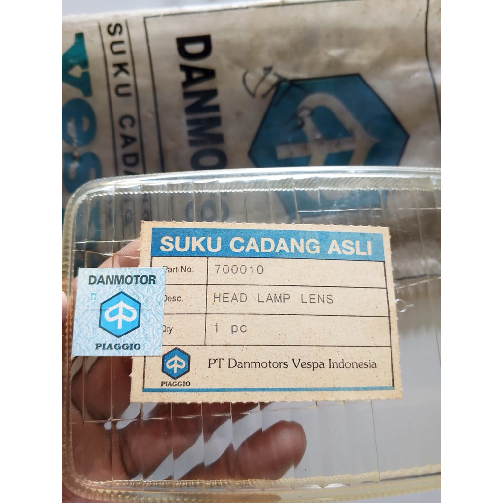 mika lampu depan vespa excel original danmotor biru