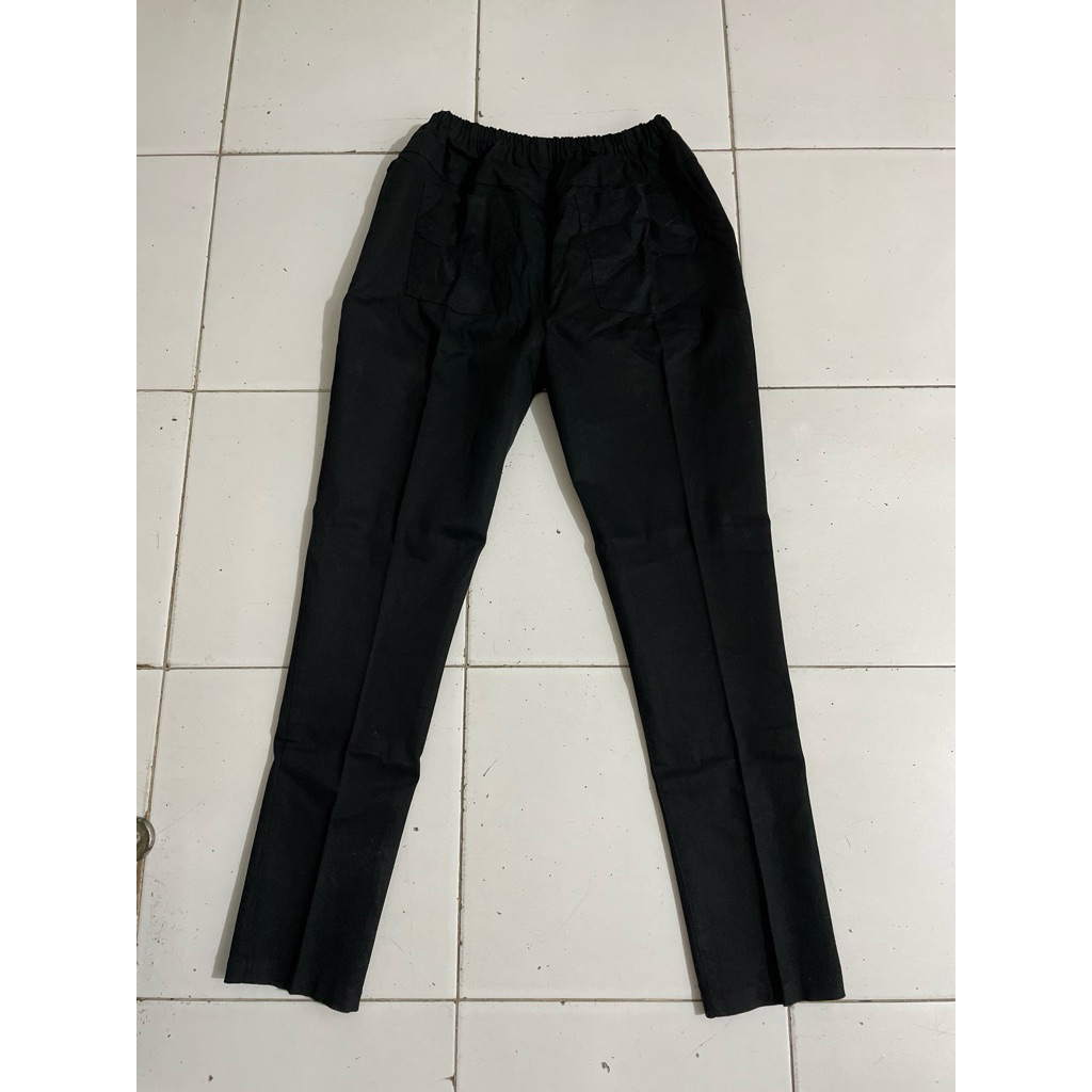 celana hamil katun hitam preloved ya adjustable