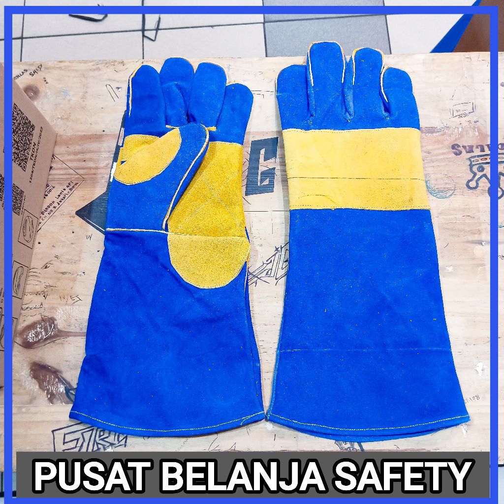 Sarung tangan las 16" kulit - sarung tangan las tebal murah