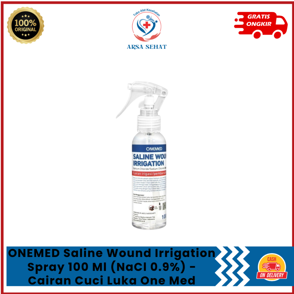 ONEMED Saline Wound Irrigation Spray 100 Ml (NaCl 0.9%) - Cairan Cuci Luka One Med