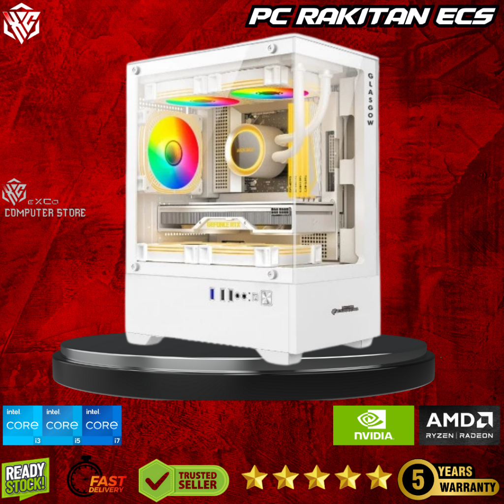 PC Editing 3 Jutaan Photoshop & Canva | Ryzen 3 RAM 8GB SSD 128GB HDD 500GB | ECS PRIME