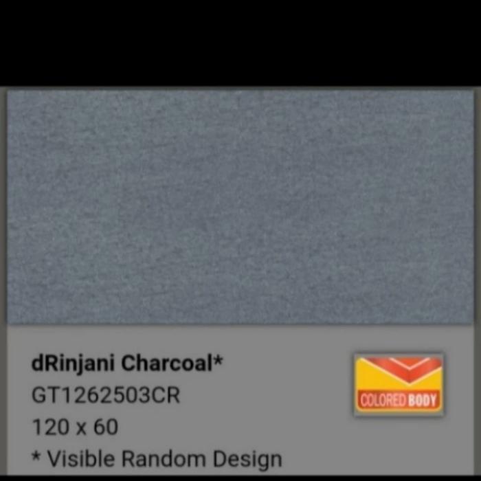 Roman Granit dRinjani Charcoal 60x120 – Granit Premium Motif Natural, Elegan & Tahan Lama
