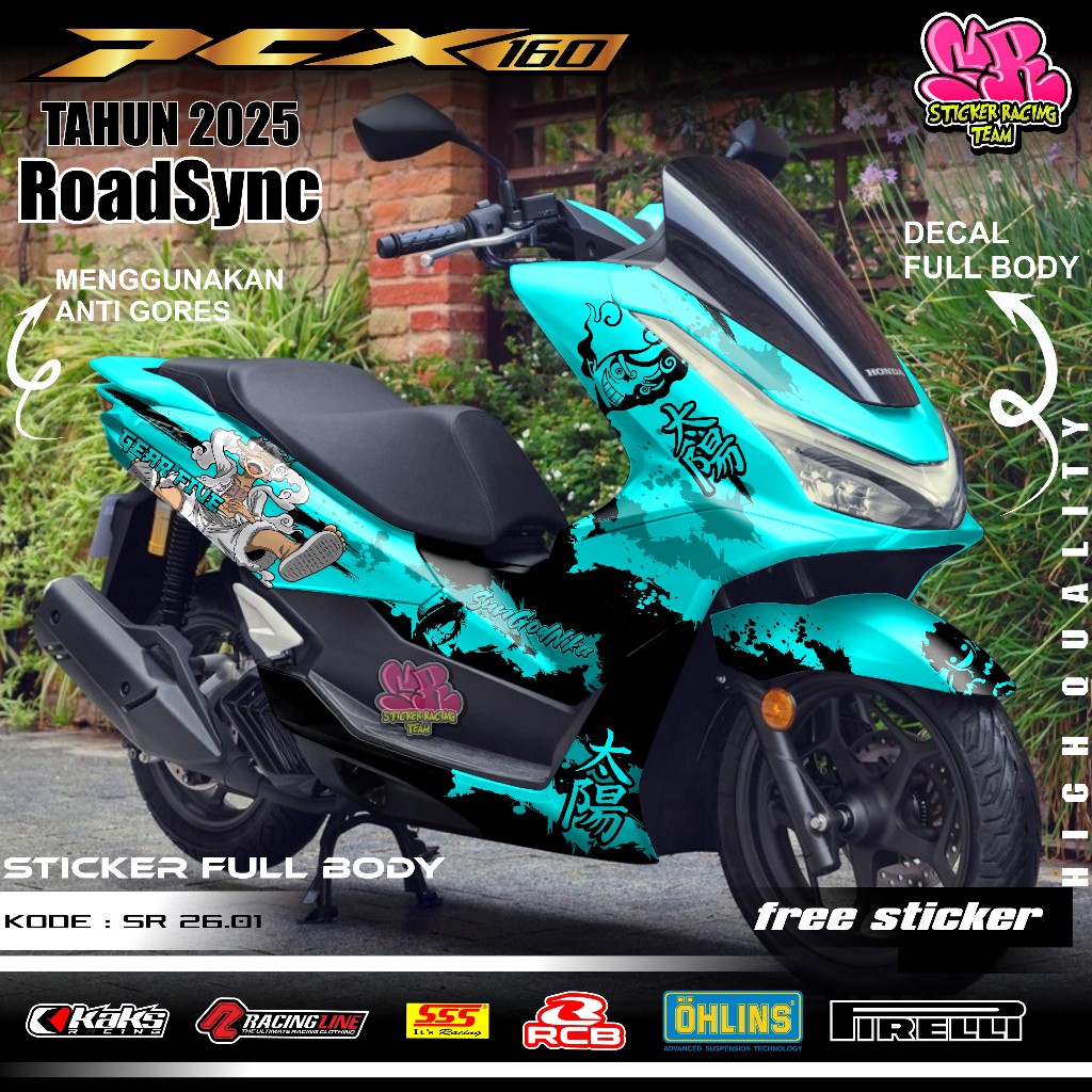 COD Sticker Decal Full Body Honda PCX 160 2025 Cbs Abs RoadSync Sticker Full Body Pcx 160 2025 Gamba